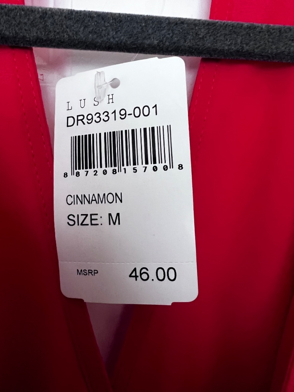 Lush Red Wrap Dress NWT Size M Nordstrom Flowy Sleeveless - Picture 4 of 7